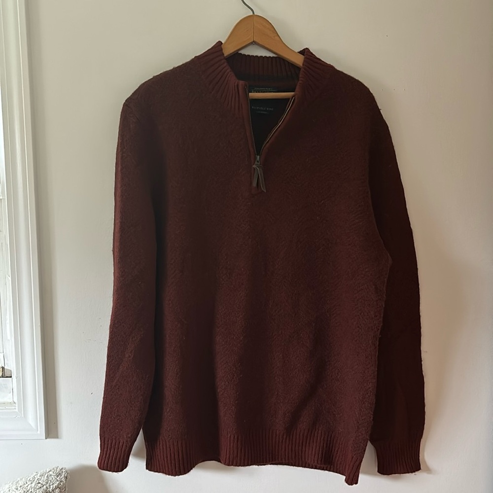 Pendleton Men’s 1/4 Zip 100% Shetland Wearable Wool Sweater